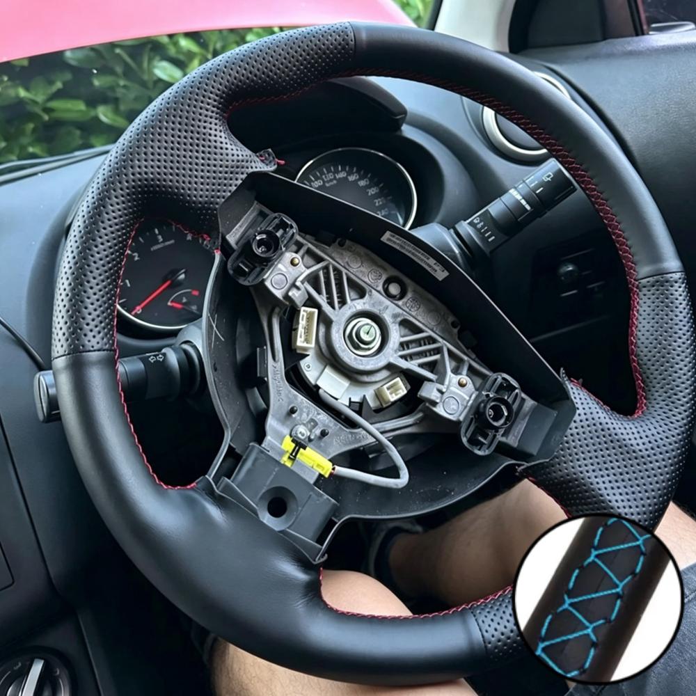 Hand Stitched Artificial Leather Steering Wheel Cover For Nissan Qashqai 2007-2015 Rogue X-Trail 2008-2013 Sentra 2007-2012
