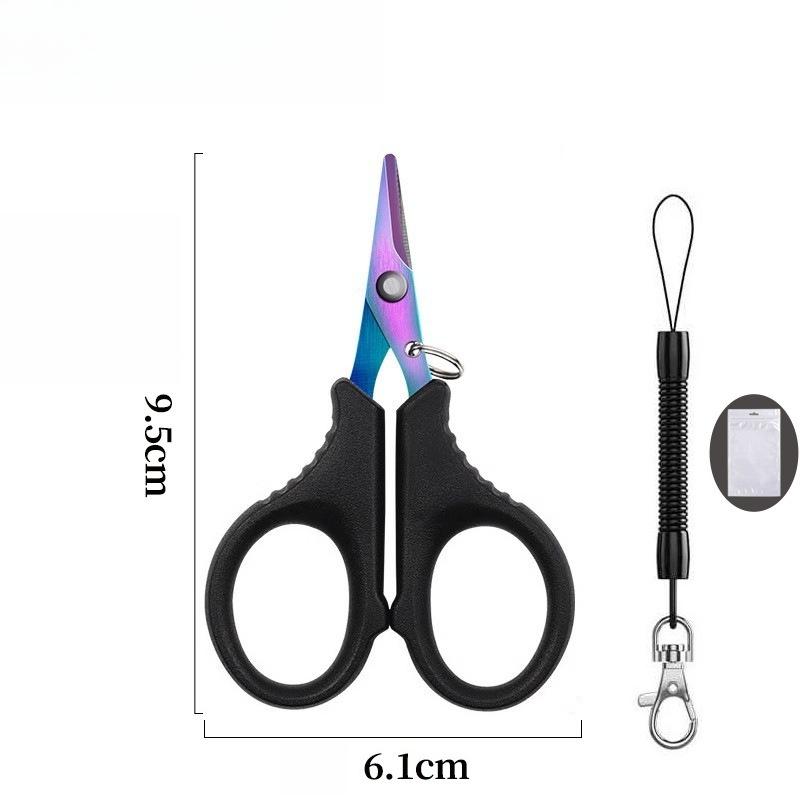 1pcs Titanium Coated Stainless Steel Fishing Scissor Plier - PE Braid Line Cutter for Carp Fishing Tools