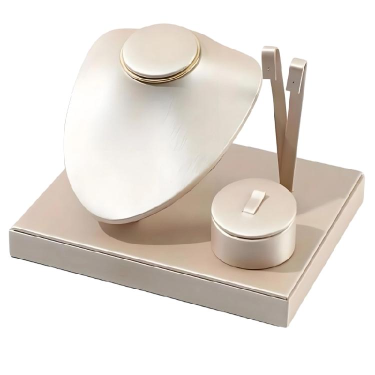 Jewelry Presentation Stand Featuring PU Leather Construction Ideal For Professional And Home Use