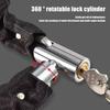 Robuuste antidiefstalfietskettingslot, schaarbestendig, vernikkeld, roestvrij fiets-scooter, waterdicht slot met 2 sleutels