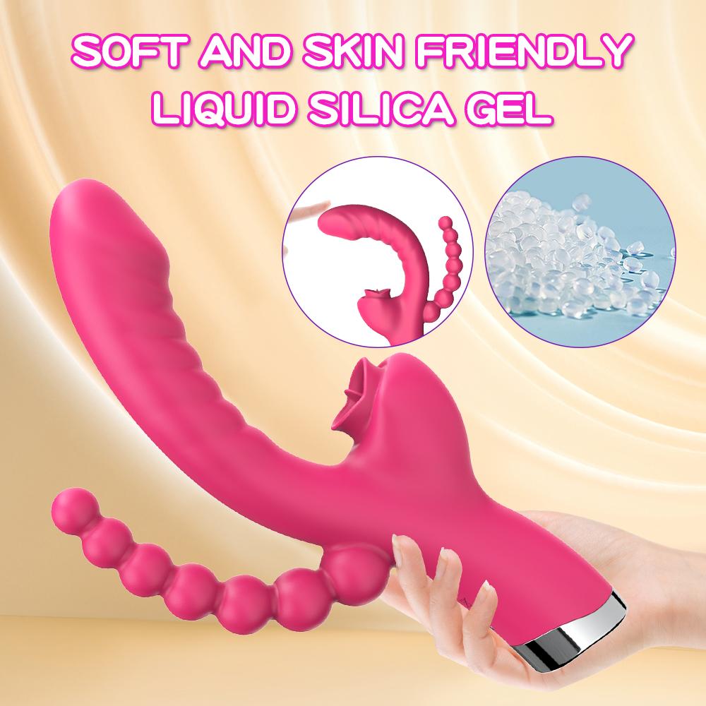 Tongue Licking Dildo Vibrator Anal Plug Butt Plug Clitoris Stimulator G-spot Stimulate Anus Vagina Massage Adult Women Sex Toy Couple Flirting Sex Toy