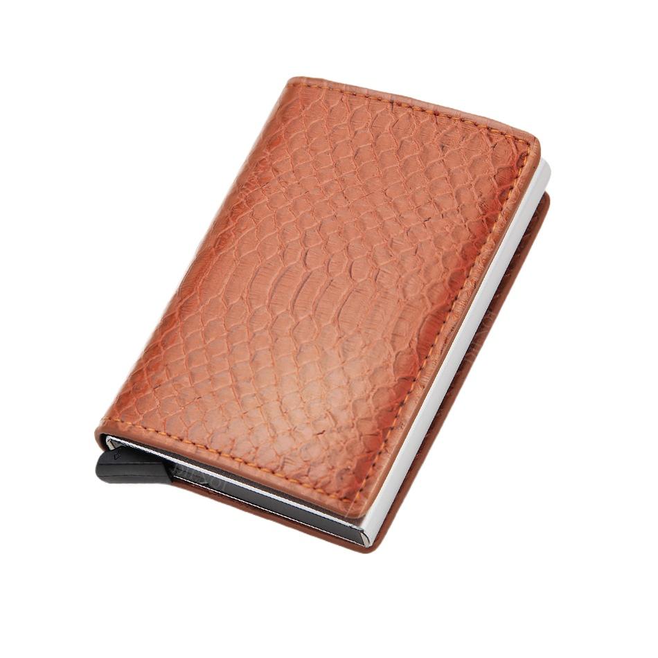 RFID Anti-theft Brush Automatically Pops Up Card Bag Card + Credit Card Metal Card Bag Men's Multi-card Wallet Carbon Fiber