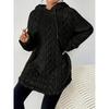 Damen S Einfarbige Kapuzenpullover mit langen Ärmeln, schmal geschnitten, mit Kordelzug