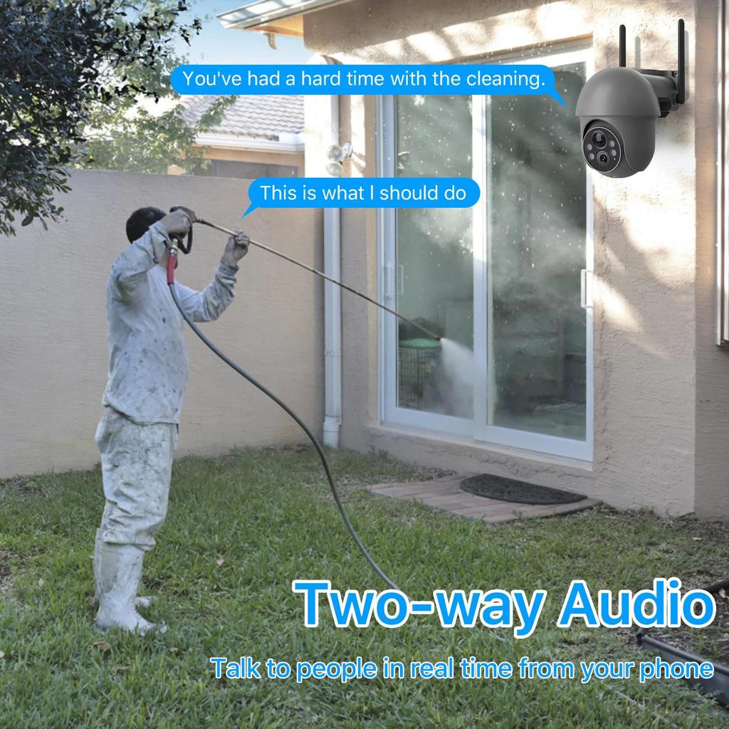 Vstarcam 5MP Solar Security WiFi Camera Outdoor Wireless Surveillance Floodlight Motion Detection Color Night Vision Remote Viewing with 360°View