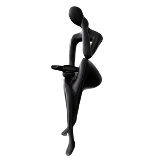 3D Printed Thinker Figurines Ornaments Minimalist Abstract Art Sculptures for Home Office Bookcase