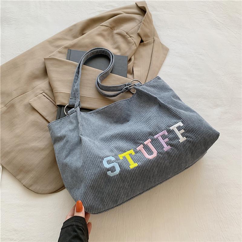 

Fashionable Korean Style Casual Tote Bag For Women With Large Capacity For Daily Use сірий колір