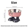 A Smiling Face Highlegged Pet Bowl Fashionable Stainless Steel Largecapacity Dog Bowl For Feeding And Water Neckprotectin