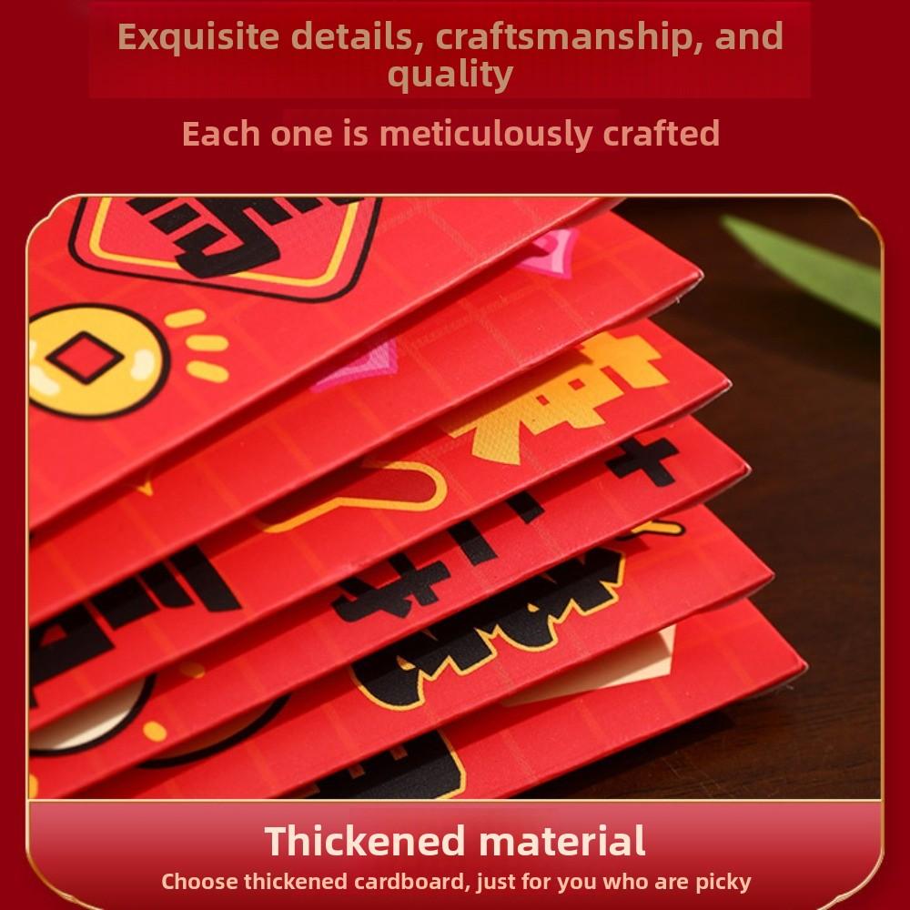 Cartoon 2026 Red Envelopes Chinese Style Money Bag Blessing Red Packet  Birthday Celebration