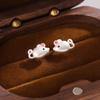 Charming Pink Mouse Ear Stud Earrings for Women