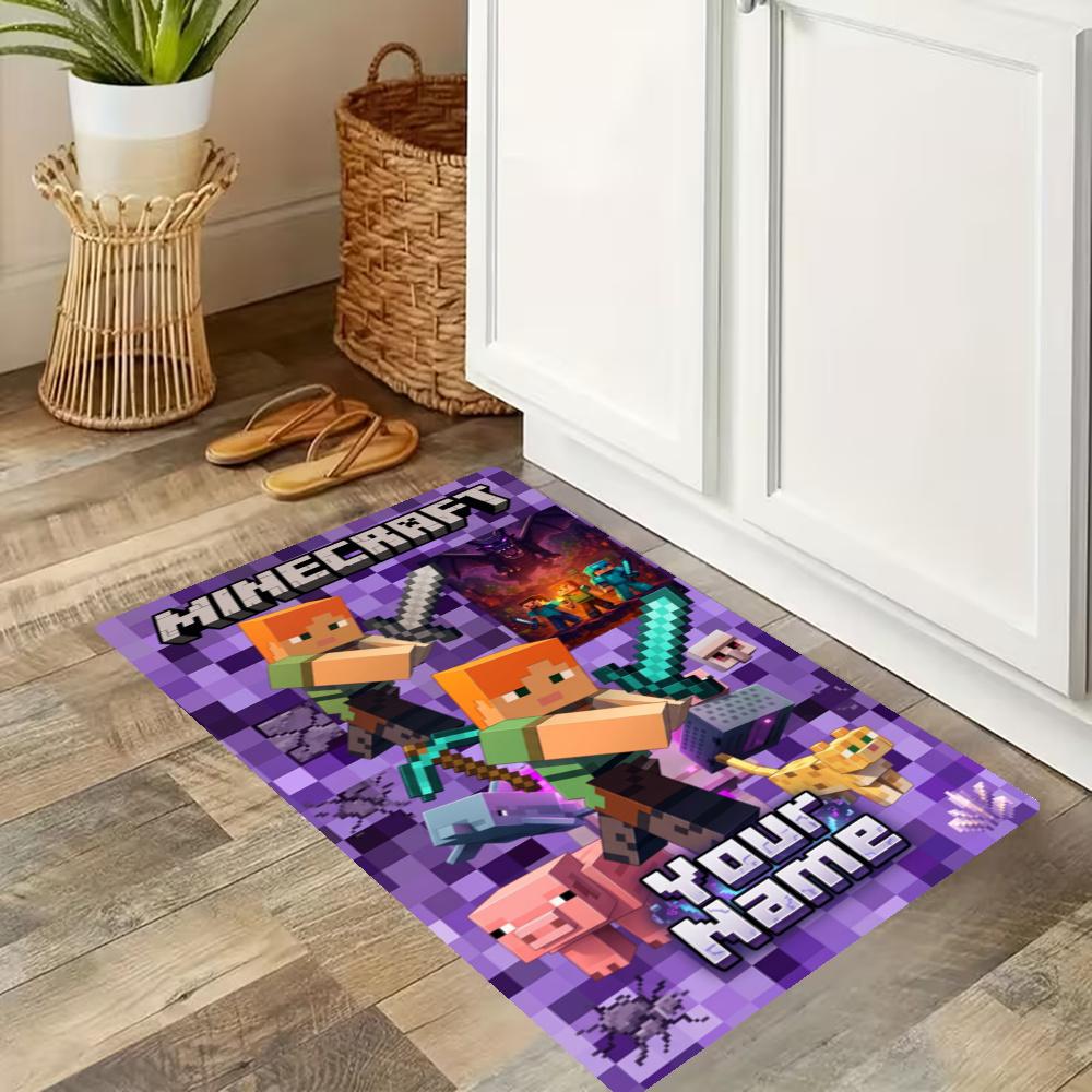 Minecraft Customize Your Name Kitchen Rug Runner Rug Laundry Mat Hallway Entryway The Best Gift Choice