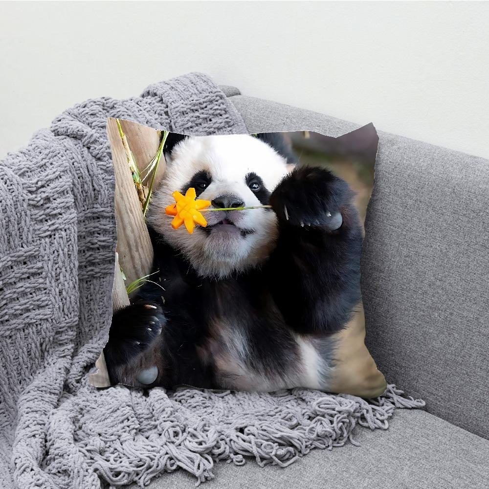 Fubao Cute Panda Pillow Case Soft Cushion Cases For Farmhouse Sofa Decor Home Decorations And Protector Pillow Case