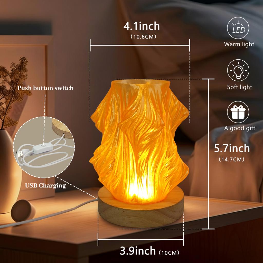 3D Decor LED Night Light Set 1 LED Christmas Candle-Eco-Friendly PLA for Home Decor Weddings/Easter Celebrations