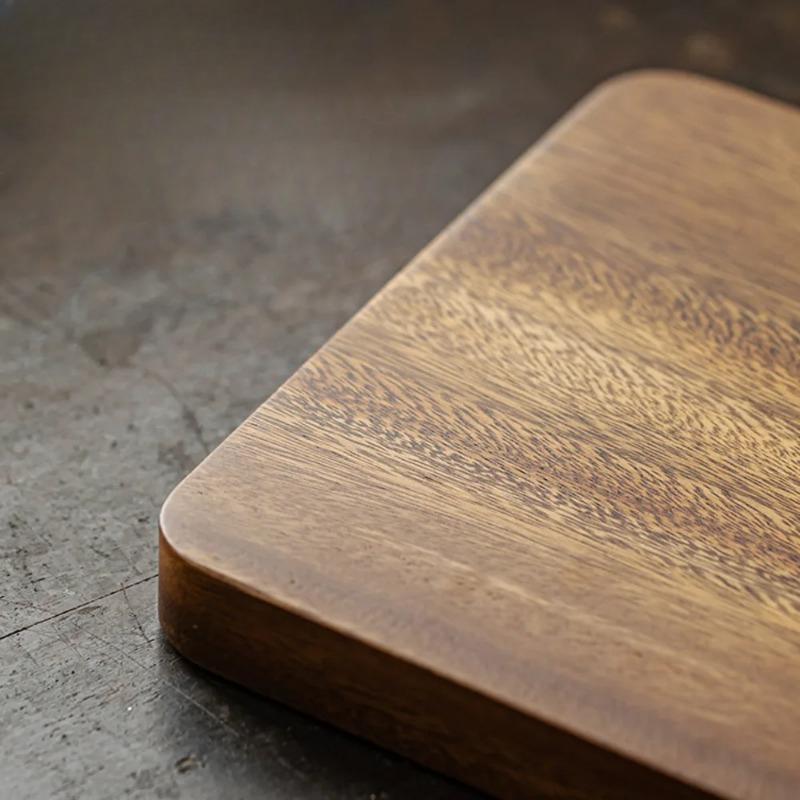 Chinese Walnut Square Food Tray Solid Wood Puer Tea Set Tray Home Breakfast Cake Flower Pot Bonsai Gardening Holder