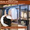 2Pcs Front Opening Hat Organizer Oxford Cloth Baseball Cap Storage Organizer with Visible Window for Closet Wardrobe Shelf