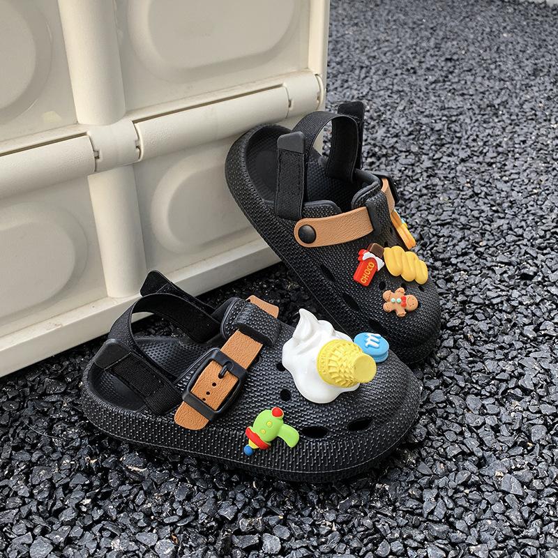 Trendy and Cute Children's Birkenstocks Slippers Breathable Soft-soled Thick-soled Outer Wear Hole Shoes Summer Classmates Cool Slippers Versatile