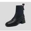 Autumn new thin Martin boots retro knitted short boots women's fashion outer wear temperament elastic socks boots