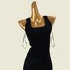 D Australian Brand Fashion Square Collar Slimming Vest Camisole Sexy Inner Wear Pure Color Knitted Underwear Top