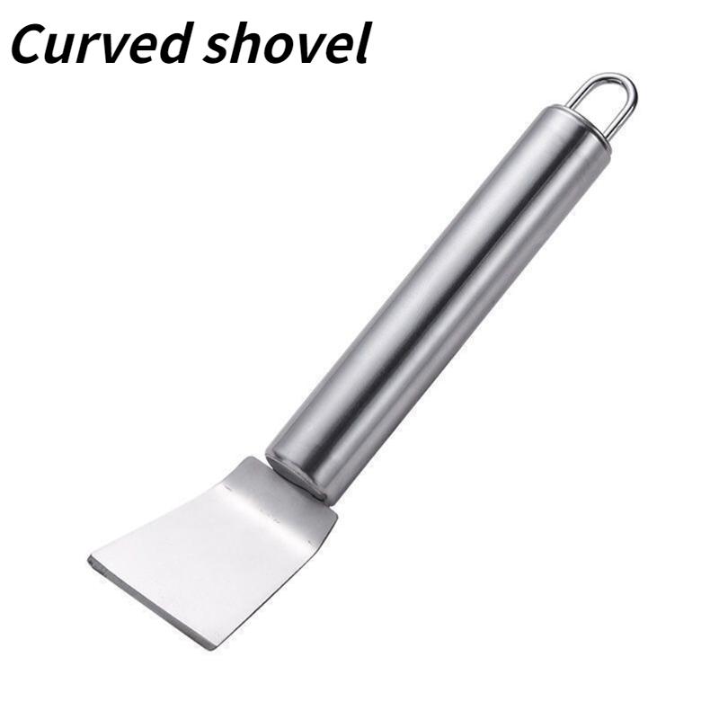 1 ST Mångfunktionell Rostfri Stål Köksrengöringsslickepott Skrapa Isavfrostning Borttagare Oljefläck Rengöringsverktyg Kök