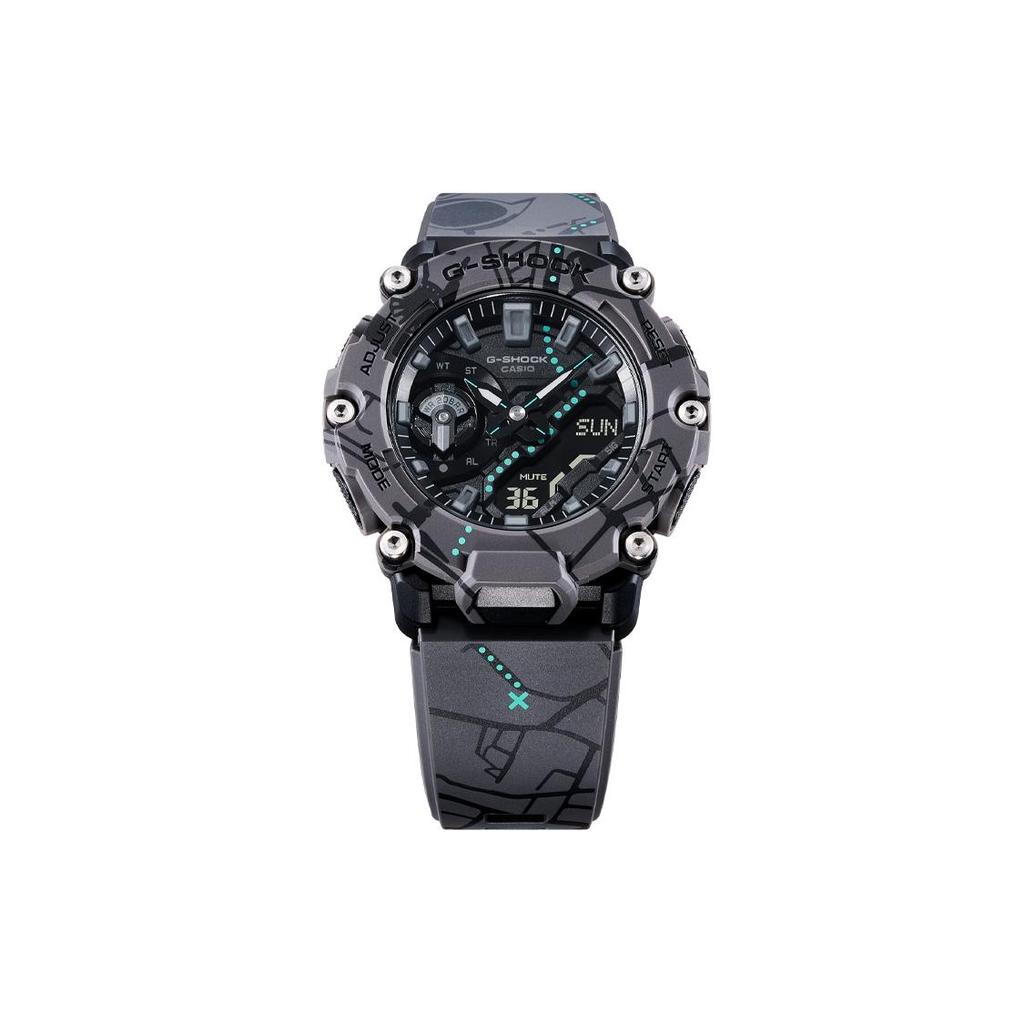 Casio Men Liquid Crystal/Analog Dual Display Series Black Watch GA-2200SBY-8A GA-2200SBY-8A