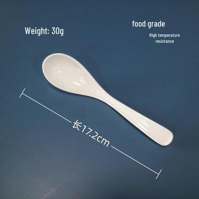 JINGRX White Plastic Long-Handle Spoons