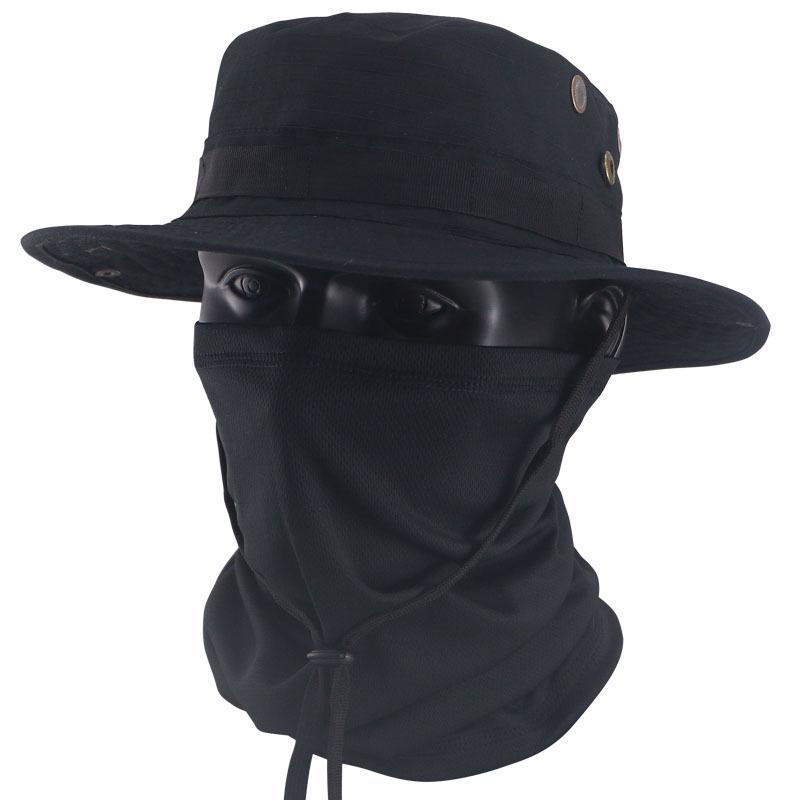 Camouflage Tactical Bucket Hat Set - Outdoor Fishing & Sun Protection Breathable Hat for Men