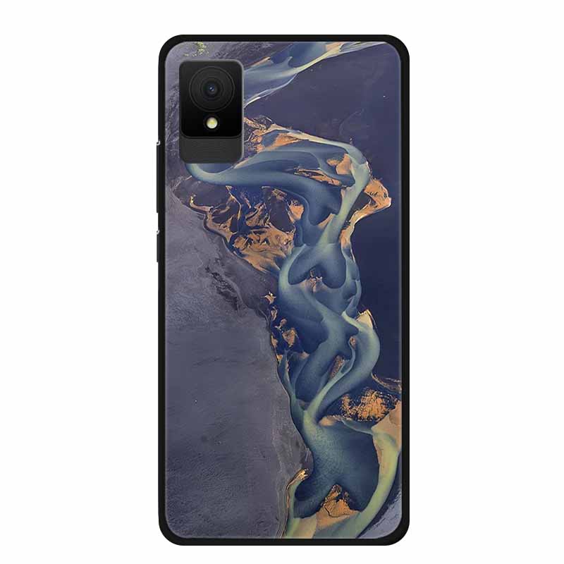 Für TCL 505 Handyhüllen Rückabdeckung Für TCL 502 Schwarzer Rand Silikon TPU Funda für TCL505 Marmor Weiche Hülle Bunte Hülle Bumper
