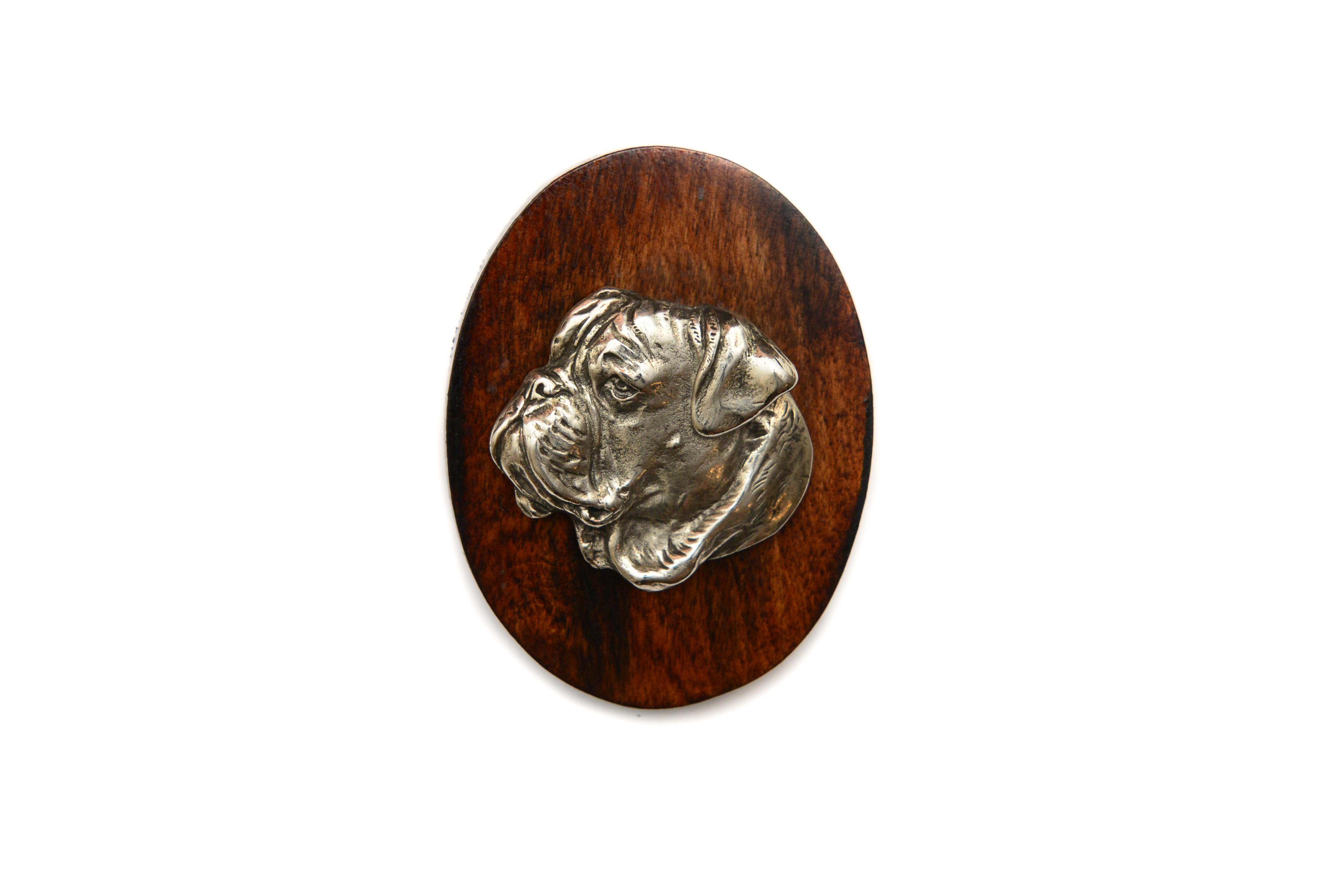 

Bullmastiff II - Dog show brooch, starter number clip, dog pin by Art-Dog коричневий