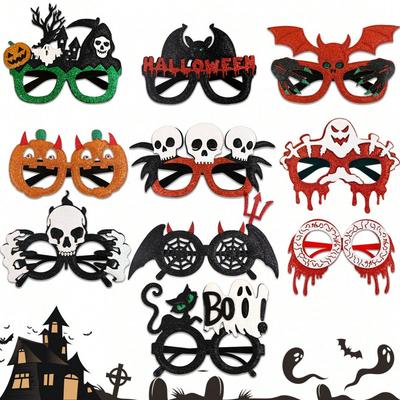 Halloween Kürbis Brille für Kinder Gruselige Fledermaus Totenkopf Party Kostüm Foto Requisite Spukhafte Halloween Dekorationen für festliche Feier