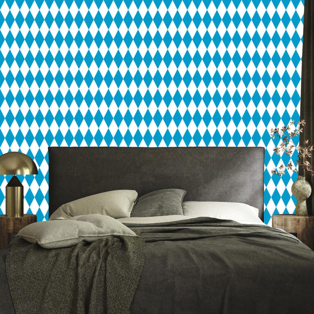Harlequin Diamonds Wallpaper Turquoise, Celadon Background for Living Room and Bedroom 50x1000