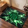 Real Betis Football Print Crystal Velvet Rug, Comfortable Water Absorbent Non Slip Indoor Floor Carpet