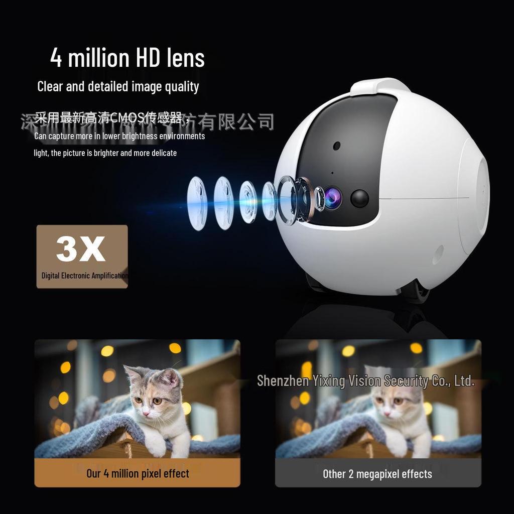 Robot inteligent mobil pentru îngrijirea animalelor de companie cu cameră HD și WiFi