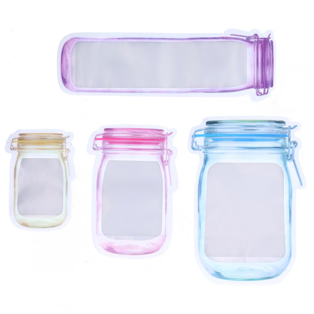 40 wiederverwendbare Lebensmittelaufbewahrungsbeutel, auslaufsicher, großes Fassungsvermögen, Reißverschluss, tragbar, ideal für Snacks zu Hause