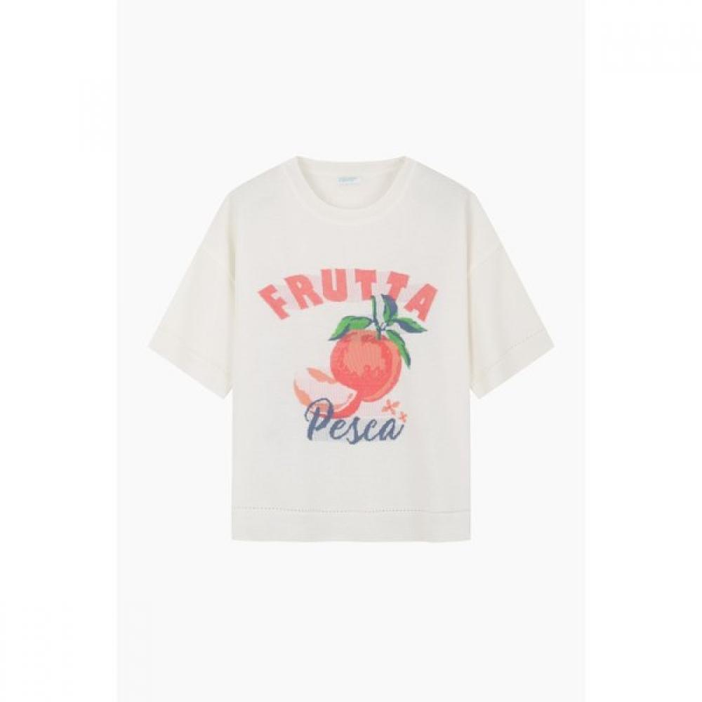 Benetton Peach Print Knit Bakpf6631