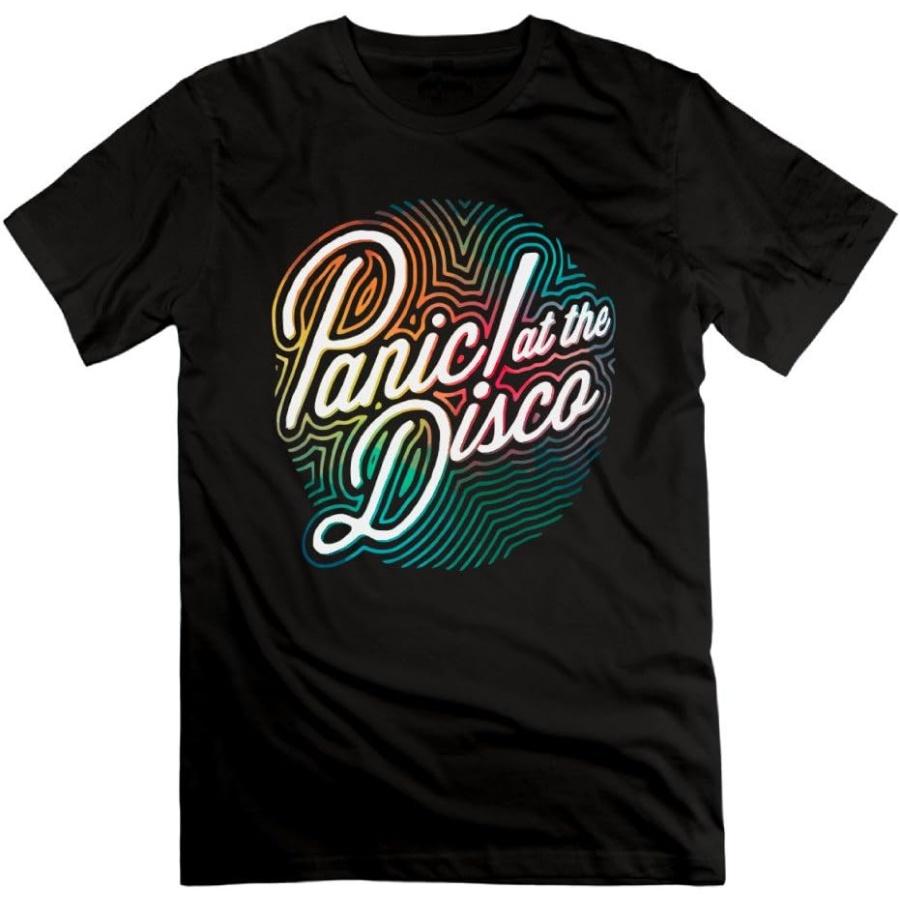 Men s American Pop Rock Band Panic!at The Disco Color Logo T-shirt Black Large S