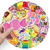 50 Colorful Cartoon Stickers: Waterproof DIY for Phone Cases & Suitcases