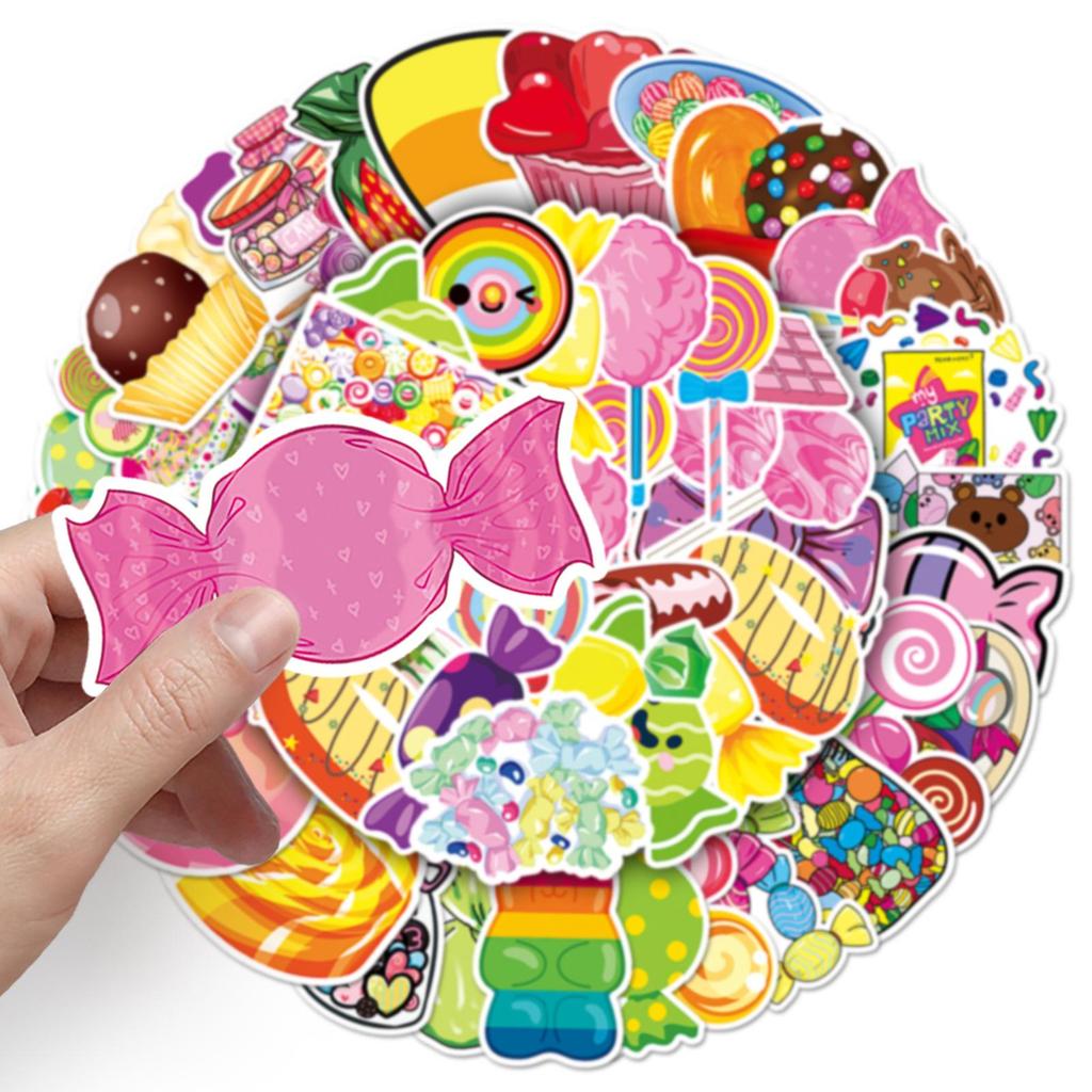 50 Colorful Cartoon Stickers: Waterproof DIY for Phone Cases & Suitcases
