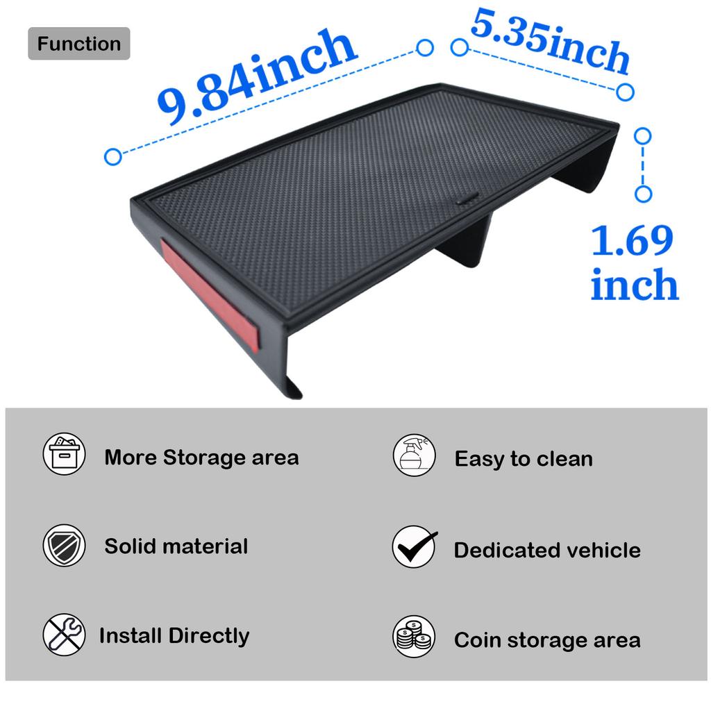 Sixthsmoy Front Center Console Organizer Tray for 2025 2025 2025 Toyota Grand Highlander Interior Dividers Storage Cubby Phone