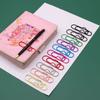 10pcs Colorful Paper Clips Document Clips Bookmarks Multi-functional Pen Holder  Notebook