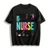 Nurse Themed Graphic Tee Compassionate Caregiver Appreciation Top Pure Cotton T-shirt
