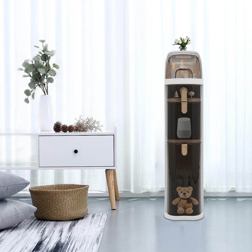 3-Tier Free Standing Storage Cabinet Large Capacity Suitable for Kitchen, Bathroom, Bedroom, Garage