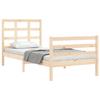 VidaXL Bed Frame with Headboard 90x200 Cm Solid Wood 3193971