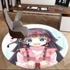 1pc Anime Cartoon Design Round Carpet  Office Chair Mat, NonSlip Rug for Home Decor, Living Room