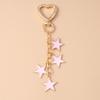 Porte-clés étoile en émail mignon pour femme/fille, pendentif pour clés de voiture/sac à main, bijou fait main à offrir