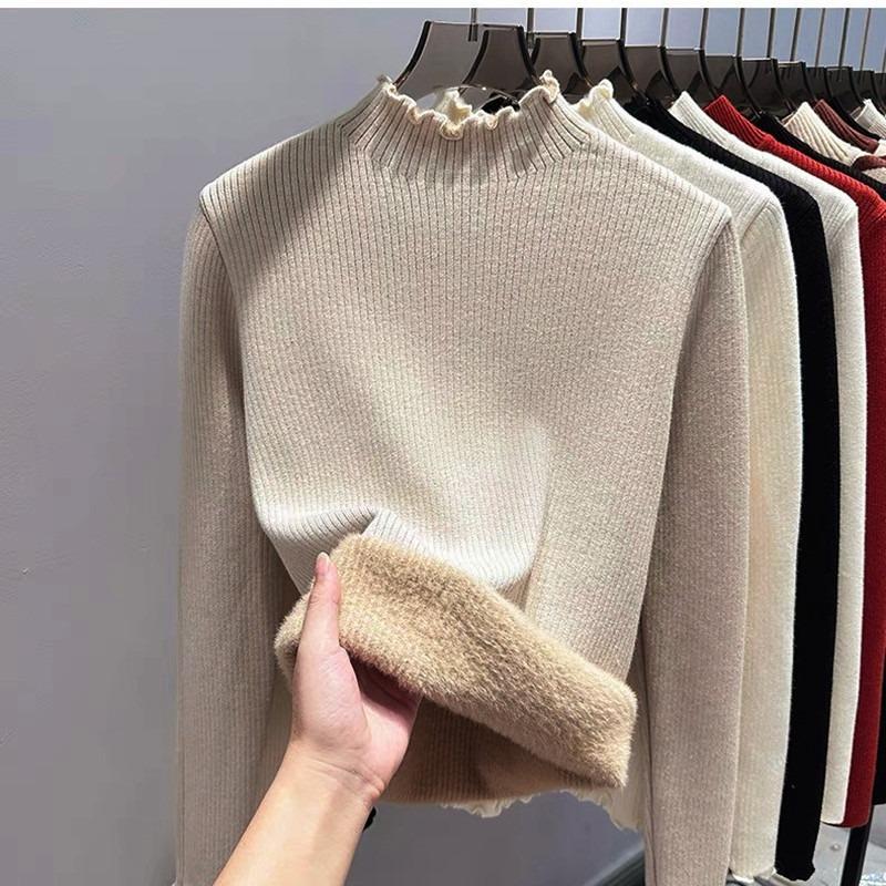 

DAFIFY Женская мода повседневная осень-зима однотонный принт длинный рукав полуводолазка свитера One Size