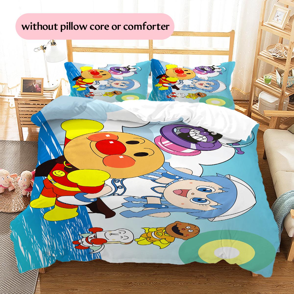 

Anpanman Close up Pattern Bedding Home Decoration Birthday & Festival Gift (1 * duvet cover + 2 * pillowcase, without core) 135x200cm