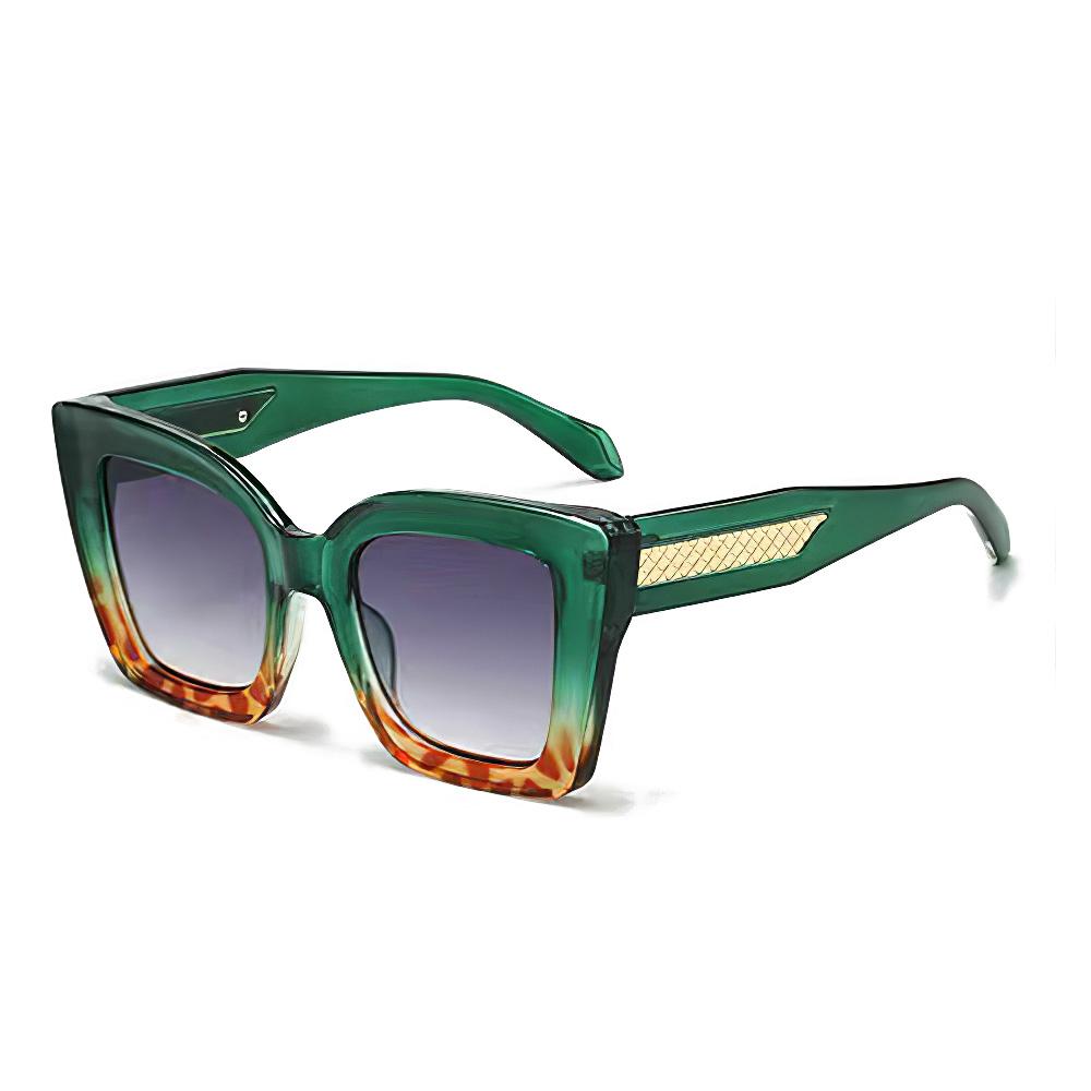 Latest In Classic Vintage Sunglasses for Women Fashion Square Shape Frame Gradient Sunglasses with Golden Arrows for Women