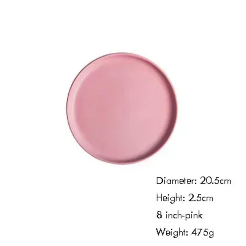 

Фарфоровые обеденные тарелки 6/8/10 дюймов, круглые сервировочные тарелки, тарелки для подачи пиццы и пасты, матовая глазурь, десертные тарелки для столовой посуды