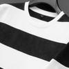 Men's Plus Size Striped Cotton Blend Round Neck T-Shirt
