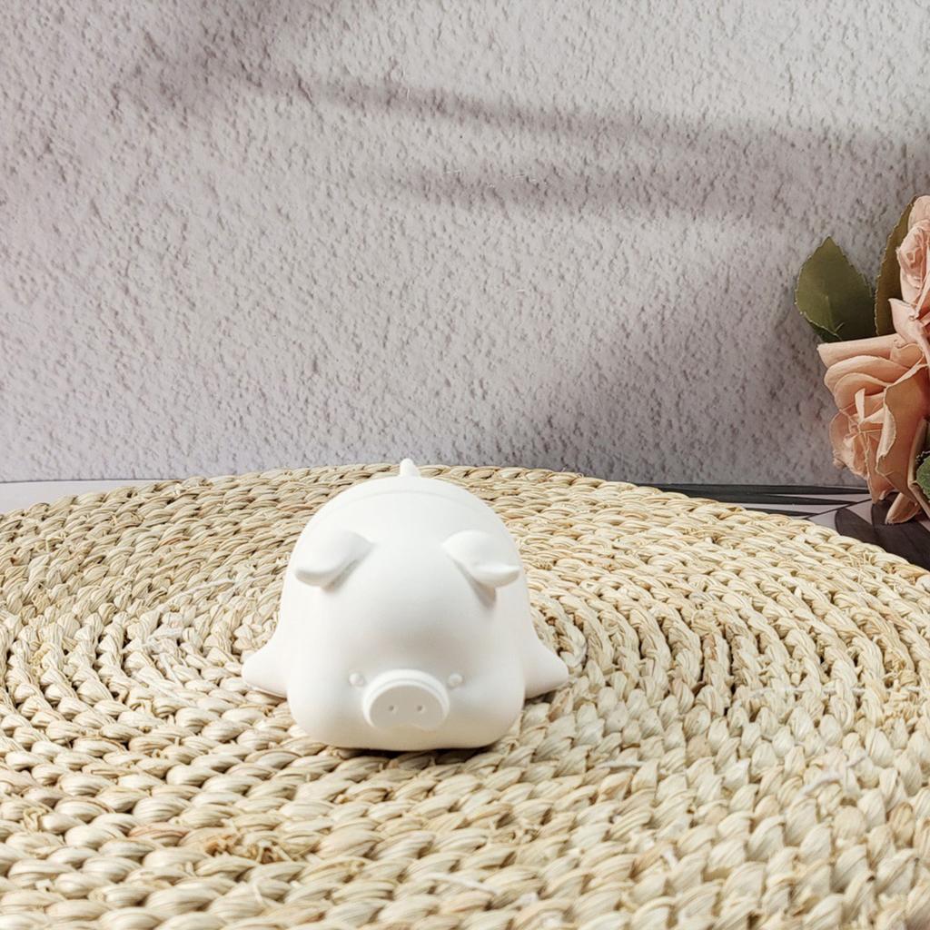 Piggy Statue Silicone Candle Molds for Epoxy Resin Home Decoration Animal Figurine Silicone Molds Soap Making Molds