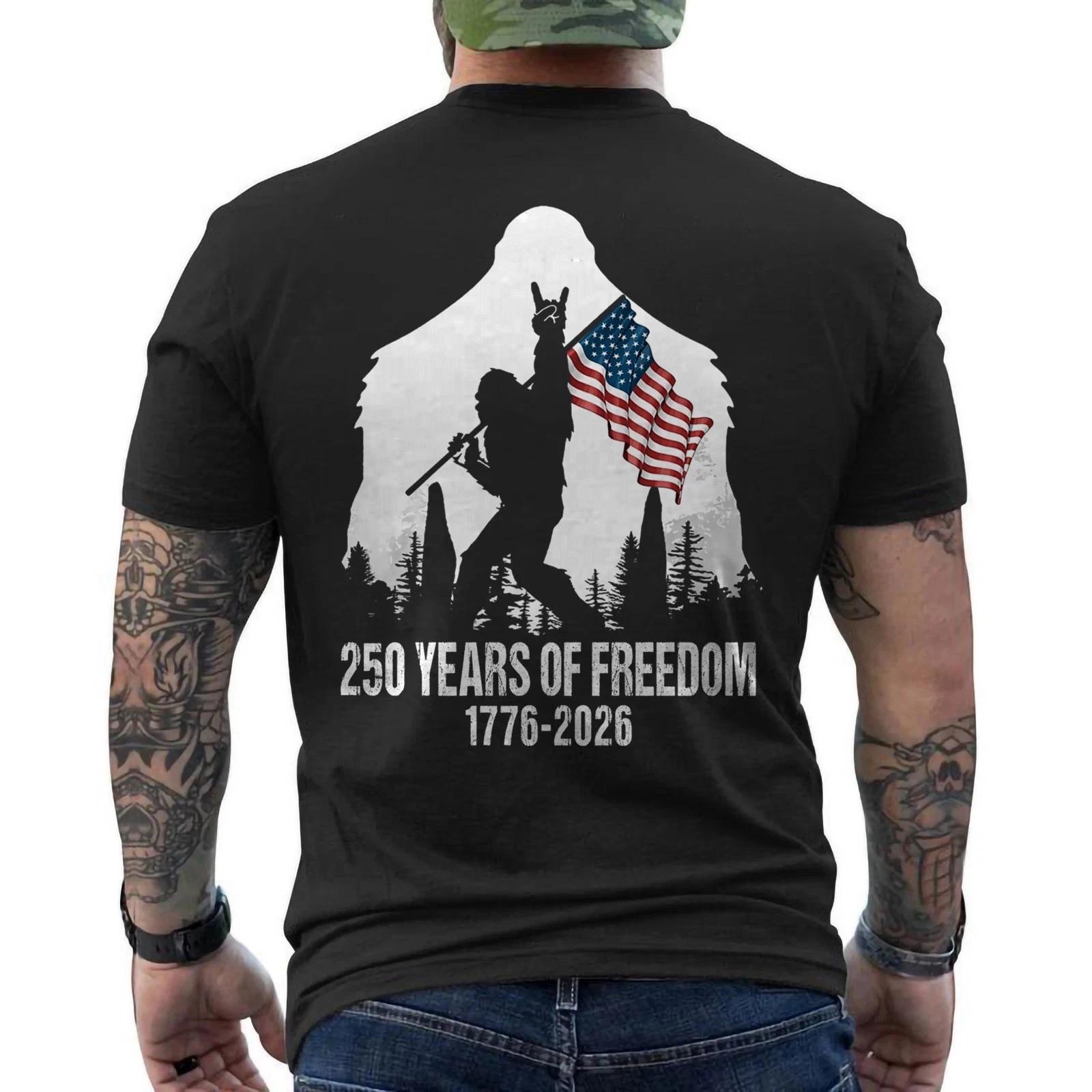 Bigfoot Sasquatch Flag 250 Years 1776-2026 250th Anniversary Patriotic ON BACK L